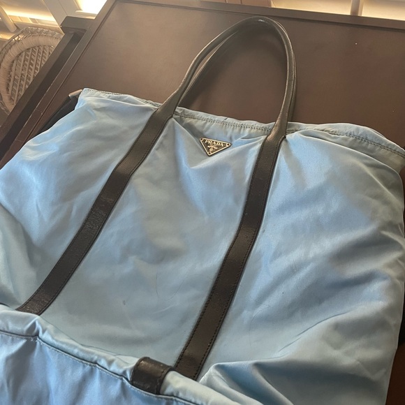 Nylon Prada Borsa 2way Tessuto Azzurro bag - Picture 8 of 13